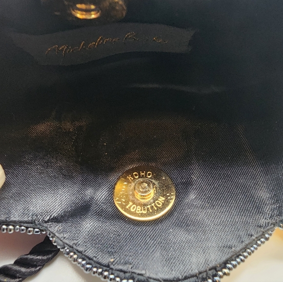 Roaring 1920s Flapper Glass Bead Silk Purse Vintage - Picture 7 of 8